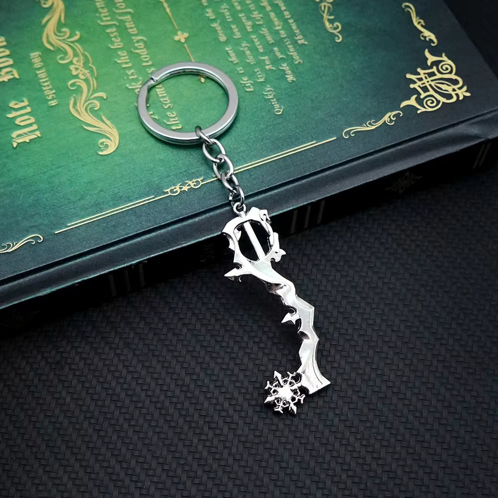 Kingdom Hearts Keychain Sora Key Keyblade Keyring Keychains for Men Game Accessories Car Key Ring Pendant Llaveros