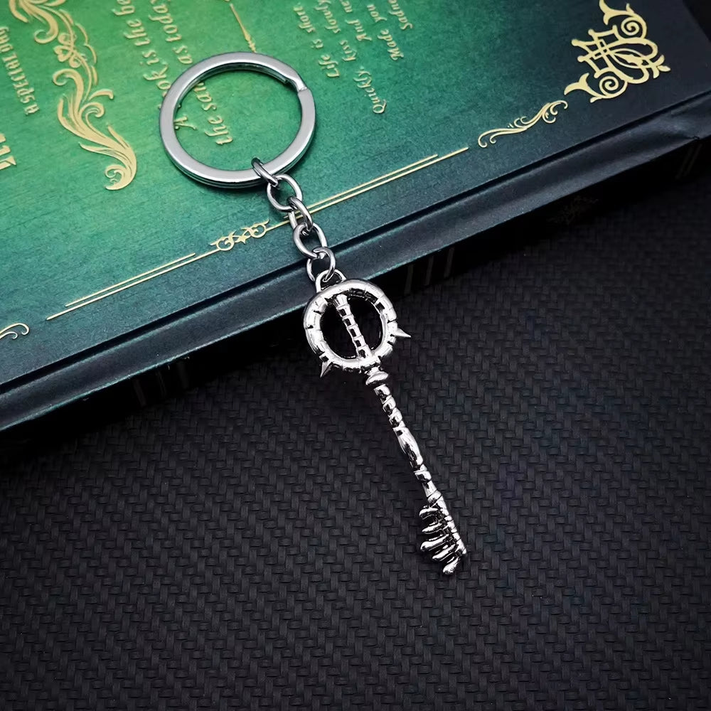 Kingdom Hearts Keychain Sora Key Keyblade Keyring Keychains for Men Game Accessories Car Key Ring Pendant Llaveros
