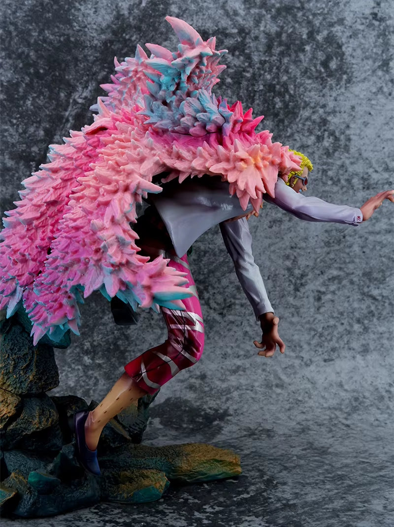 Anime One Piece Dressrosa Donquixote Doflamingo GK PVC Action Figure Game Statue Collectible Model Kids Toys Doll Gifts 32CM