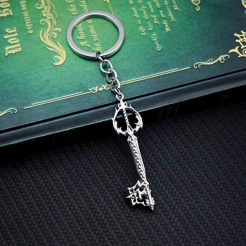 Kingdom Hearts Keychain Sora Key Keyblade Keyring Keychains for Men Game Accessories Car Key Ring Pendant Llaveros