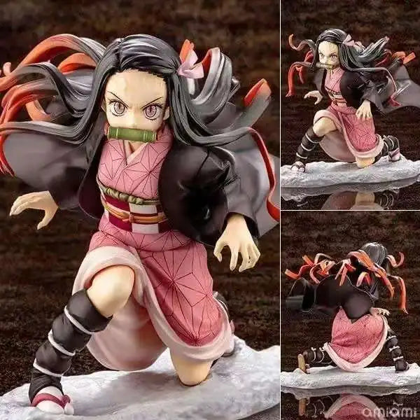 Demon Slayer Nezuko Battle Action Figure Anime Model Toy Gift Movable Doll Collectible Figurine