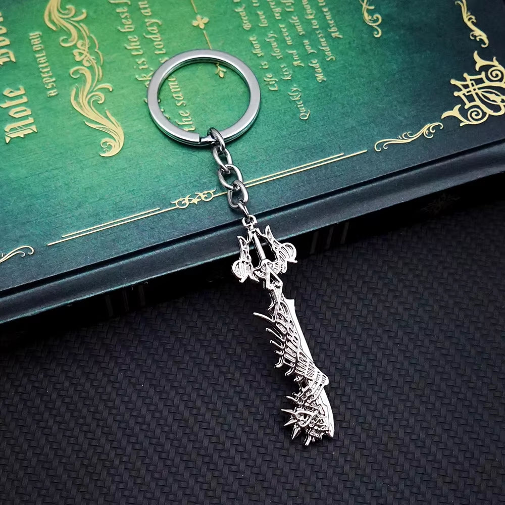 Kingdom Hearts Keychain Sora Key Keyblade Keyring Keychains for Men Game Accessories Car Key Ring Pendant Llaveros
